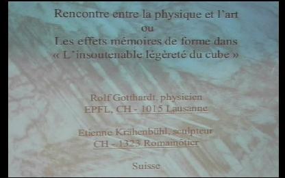 L&#8217;insoutenable légèreté du cube