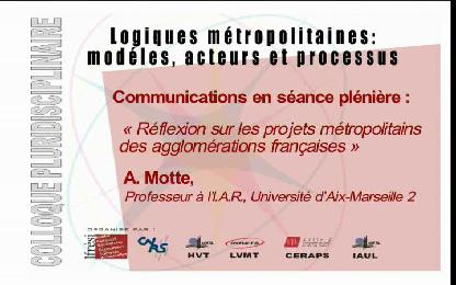 Réflexion sur les projets métropolitains des agglomérations françaises.