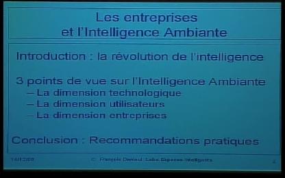 Les entreprises et l&#39;intelligence ambiante - &quot;Réalité et prospectives&quot; : vision scientifique et industrielle de l&#8217;intelligence ambiante