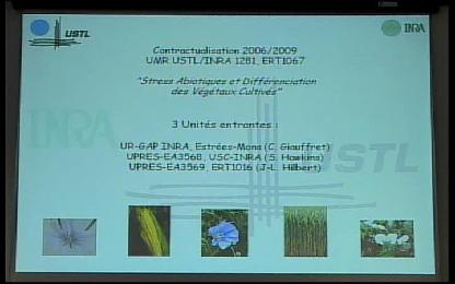 Amélioration de végétaux cultivés : interactions entre recherche fondamentale et recherche appliquée (UMR 1281)