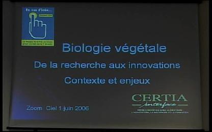 Contexte et enjeux de la biologie végétale (Accueil et présentation)