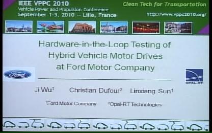 Hardware-in-the-Loop testing of hybrid vehicle motor drives at Ford Motor Company