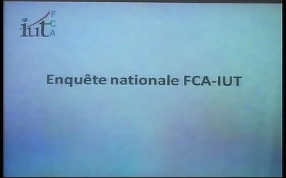 Enquête nationale 2012 : Restitution des groupes de travail de la commission ADIUT - FCA 