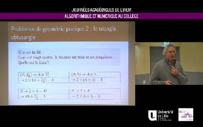 Algorithmes et résolution de problèmes au Moyen Âge