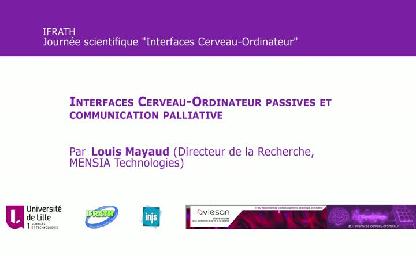 Interfaces cerveau-ordinateur passives et communication palliative