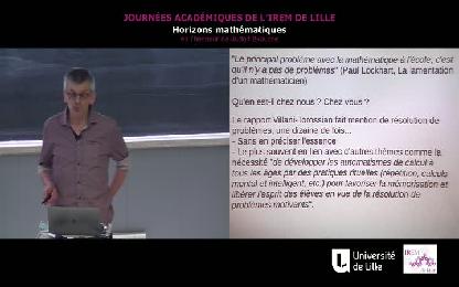 Les problèmes au centre, au centre des problèmes
