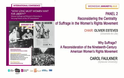 PANEL 2 : Reconsidering the Centrality of Suffrage in the Women’s Rights Movemen