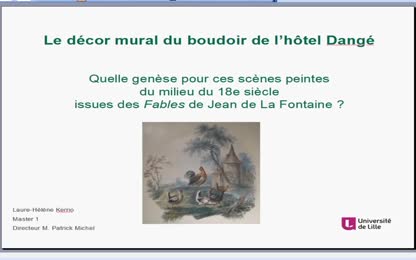 Le décor mural du boudoir de l’hôtel Dangé : quelle genèse pour ces scènes peintes du milieu du 18° siècle, issues des Fables de Jean de la Fontaine ?