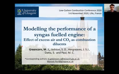 Modelling the performance of a syngas fuelled engine: Effect of excess air and CO2 as combustion diluents