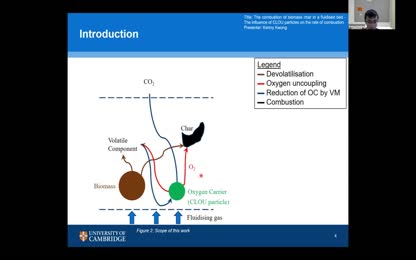 The Combustion of Biomass Char in a Fluidised Bed: The Influence of CLOU Particles on the Rate of Combustion