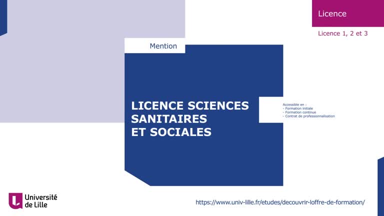 Licence - Portail Sciences Sanitaires Et Sociales