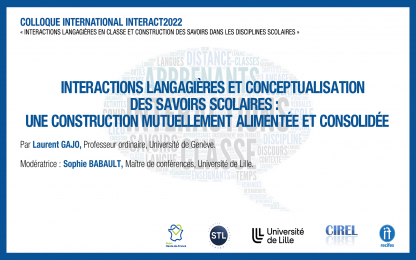 CONFÉRENCE PLÉNIÈRE - Laurent GAJO
