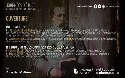 Ouverture de la 2ème Journée d’étude - La photographie interférentielle