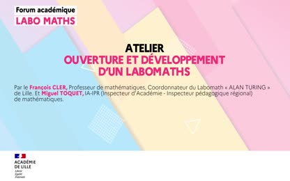 Ouverture et développement d’un labomaths