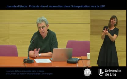 Le corps de l’interprète entre langue et gestualité, point d’ancrage référentiel d’un donné à voir composite
