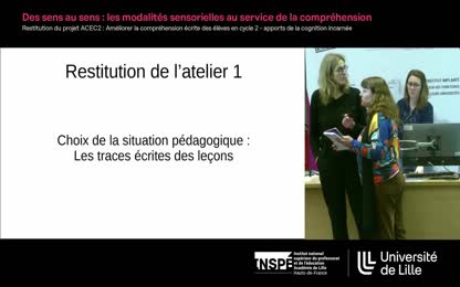 Restitution des ateliers et clôture de la journée d&#39;étude "Des sens au sens"